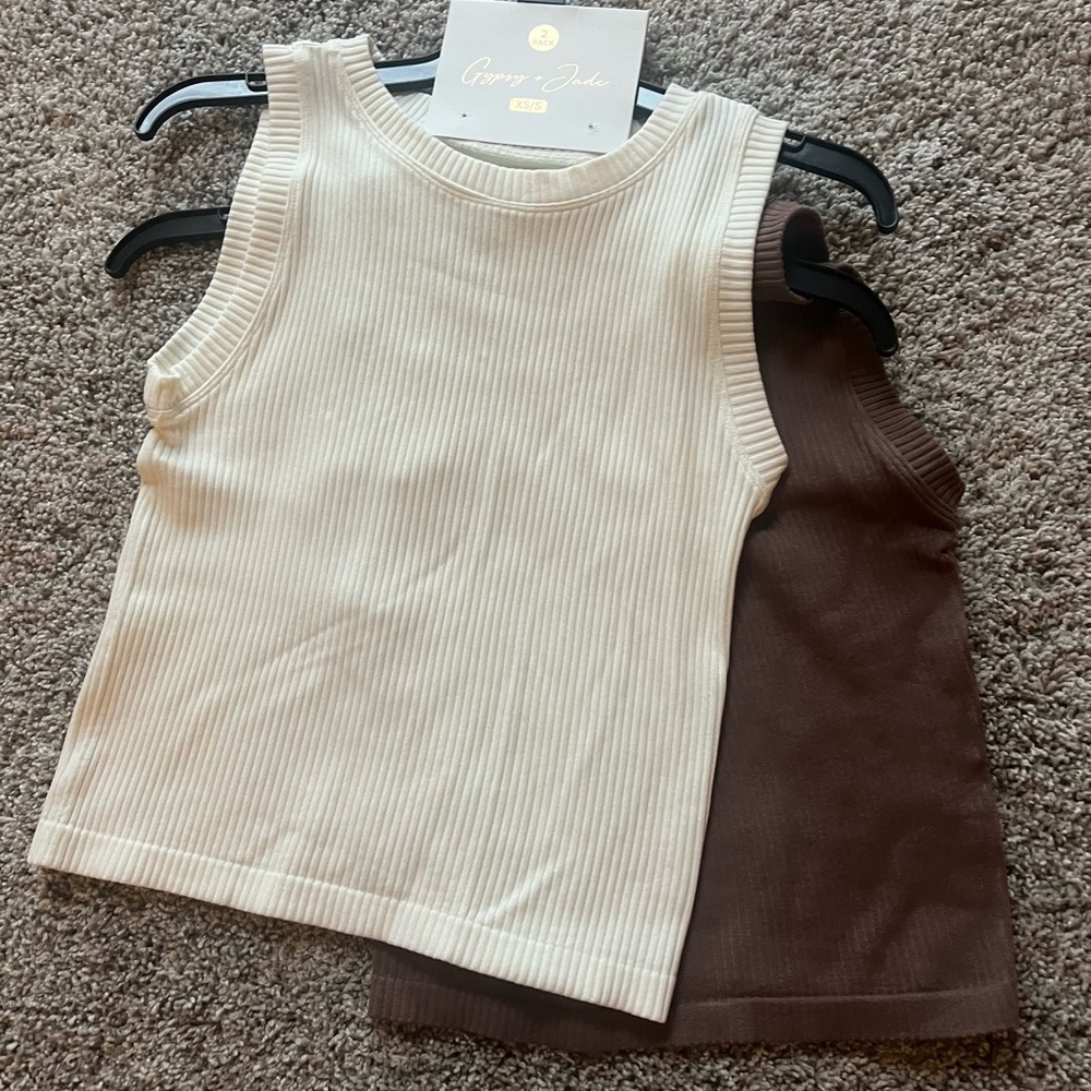 Bundle Ribbed Tank Tops (both), women’s size XS/S